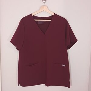 Figs Technical Casma Three Pocket Short Sleeve Scrub Top Women's Size XL